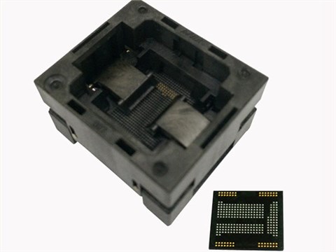 eMCP221 TOP-OPEN down press socket adapter