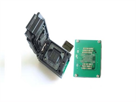 BGA132 to dip 48 clamshell socket