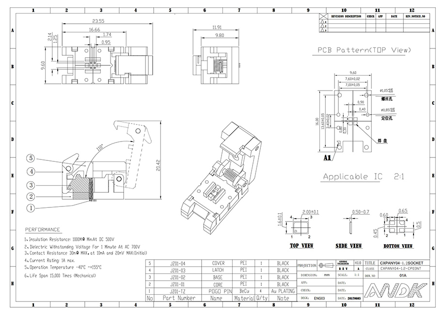 Crystal oscillator socket