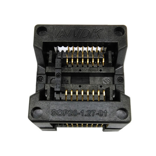 SOP8x2(20)-1.27 SPI chip burn in test socket MCU nor flash adapter