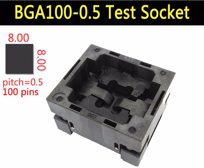 EMMC100 BGA100 socket OPEN-TOP