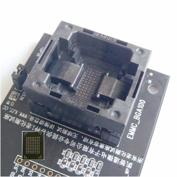 EMMC100 BGA100 socket OPEN-TOP