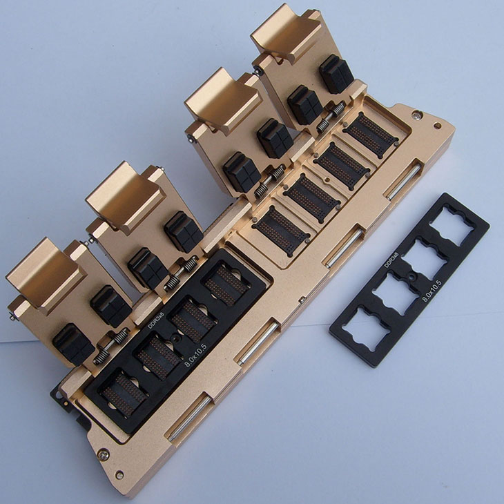 DDR4 chip particle test jig With GCR contact part for high frequency and high current