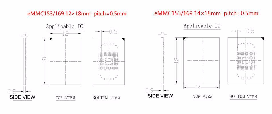 eMMC153/169 to SD interface HDMI