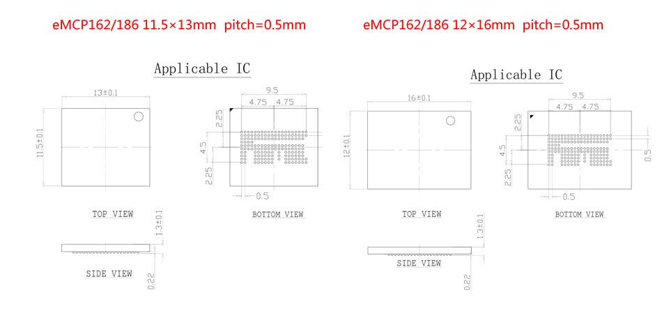 eMCP221 Test Socket with SD