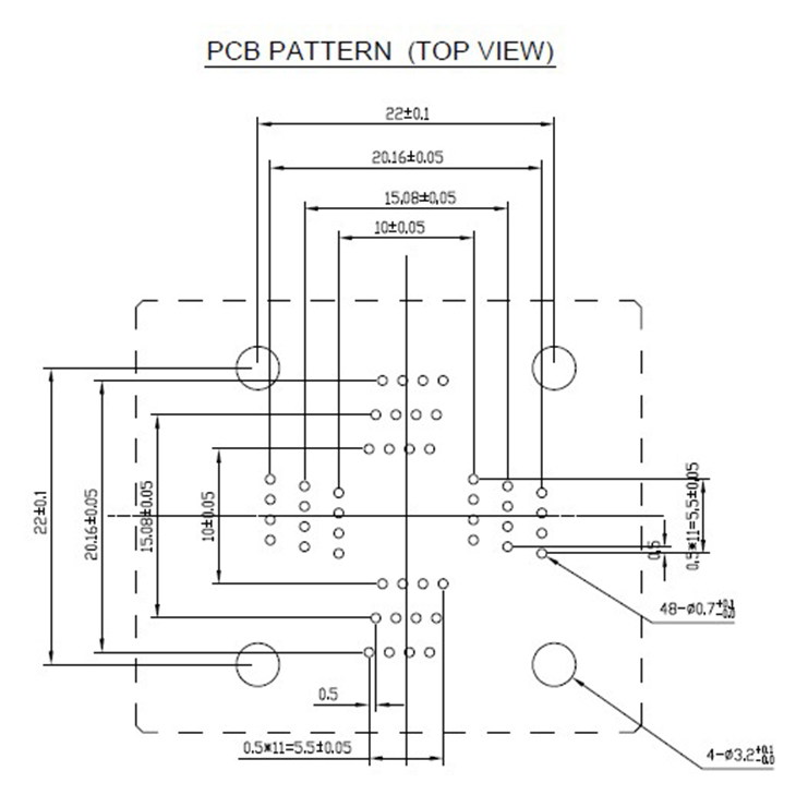 QFN48-0.5 receptacle pin board receptacle adapter board pinboard Longer usage lifetime than Stable Quality