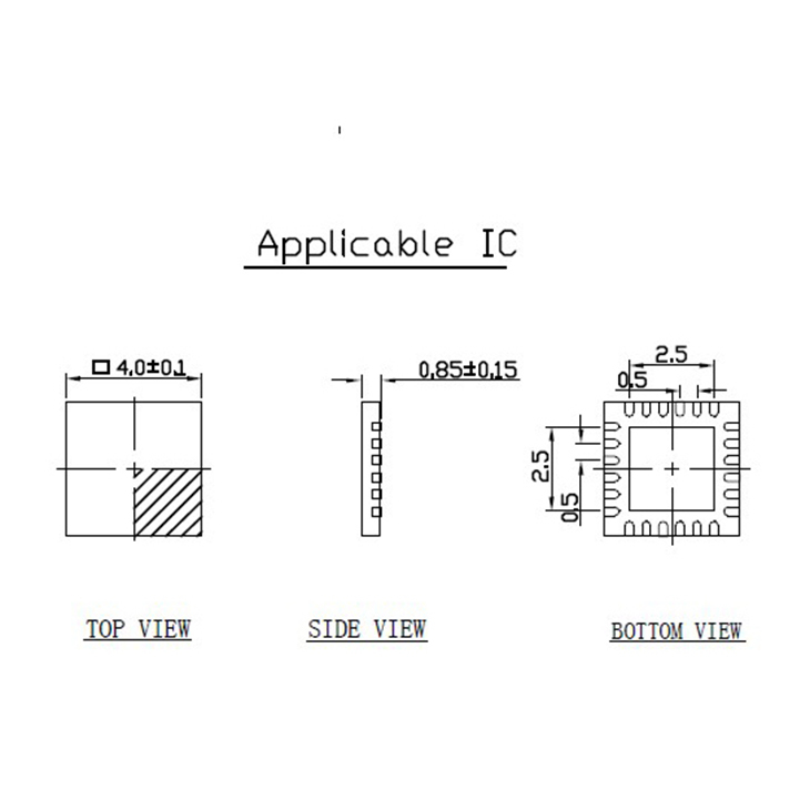 QFN24 MLF24 WLCSP24 Burn in Socket Pin Pitch 0.4mm IC Body Size 4x4mm NP506-024-032-C-G Open Top Flash Test Socket Adapter