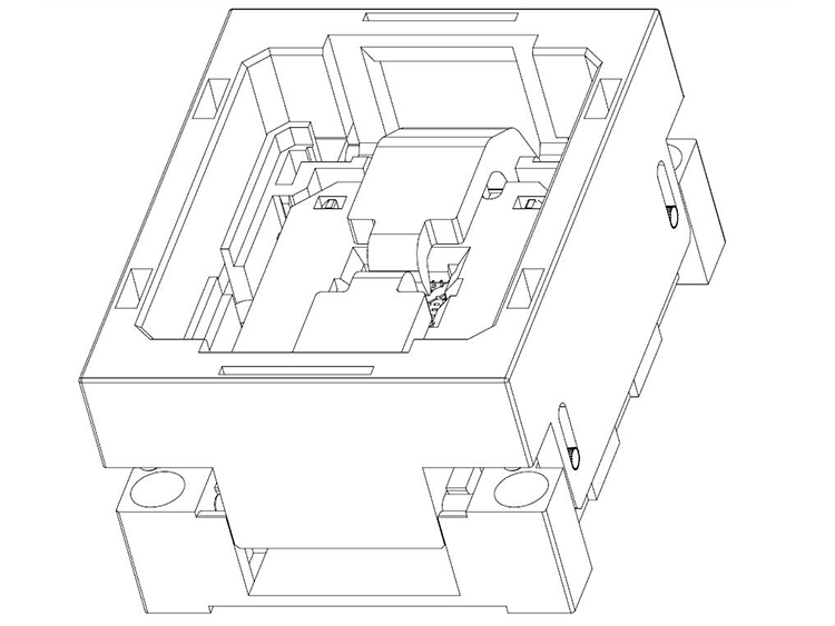 QFN20 MLF20 WLCSP20 Burn in Socket Adapter Pitch 0.4mm IC Body Size 3x3mm NP506-020-056-C-G Open Top Test Socket