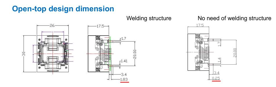 BGA100-1.0 Burn in/programmer socket