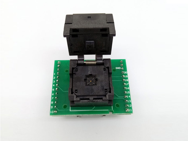 QFN20 MLF20 WLCSP20 to DIP20 Double-Board Programming Socket Adapter Pitch 0.5mm IC Body Size 4x4mm IC550-0204-009-G Test Socket