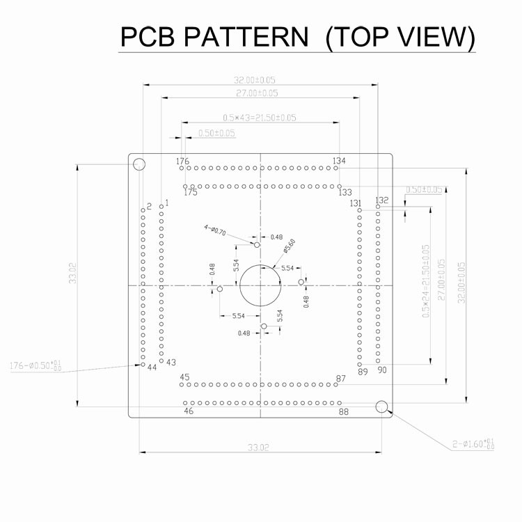 QFP176 TQFP176 LQFP176 Burn in Socket