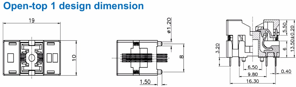 Crystal oscillator socket for 9pin