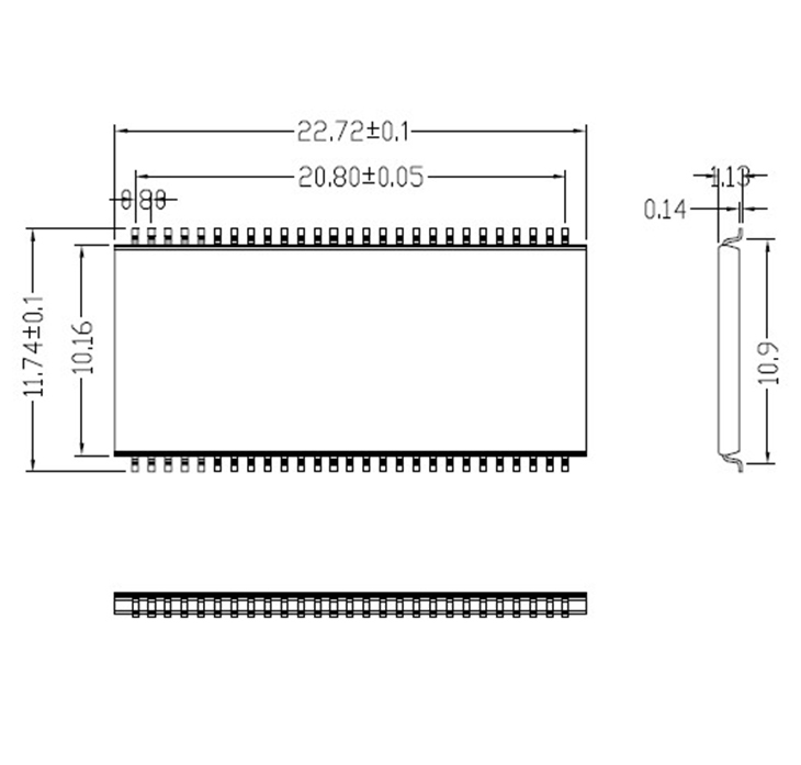 TSOP54-0.8 Opentop IC Test Socket