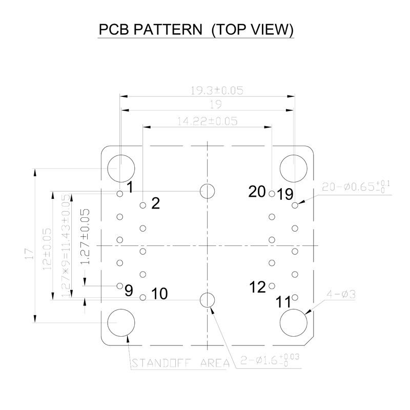 SOP20 SOIC20 SO20 Burn in Socket Pitch 1.27m