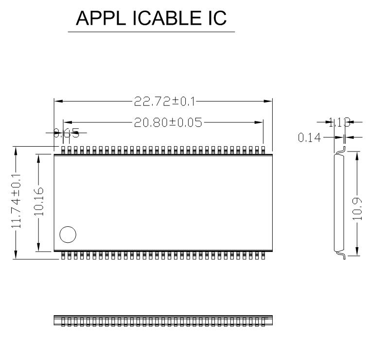 TSOP66 Pin Board TSOP66-0.65 Interposer Board