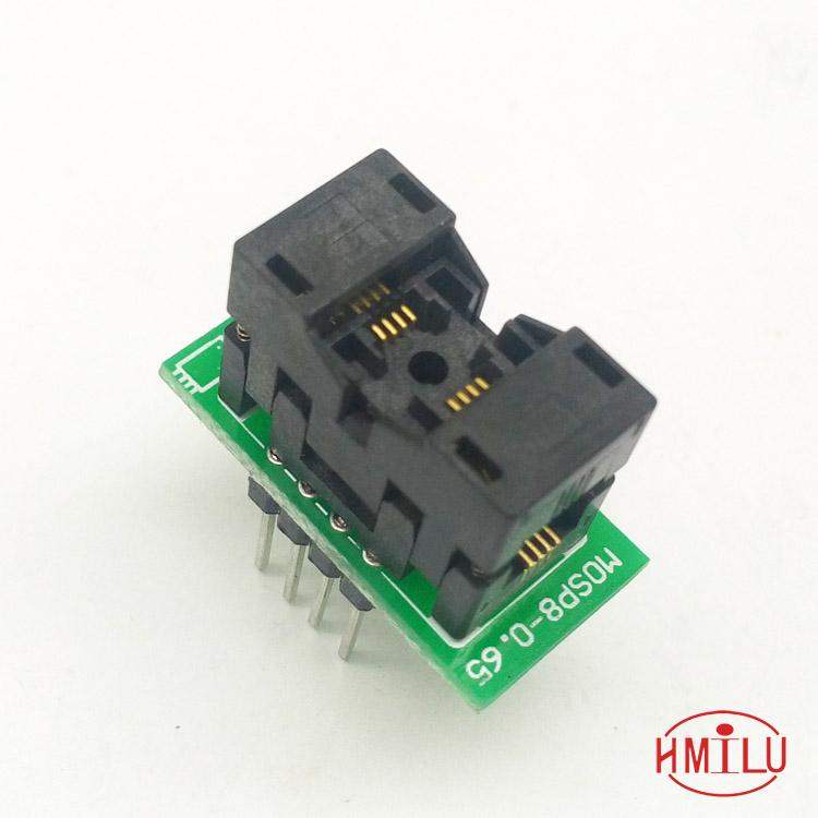 MSOP8 To DIP8 MCU Programmer Test Socket Pitch 0.65mm