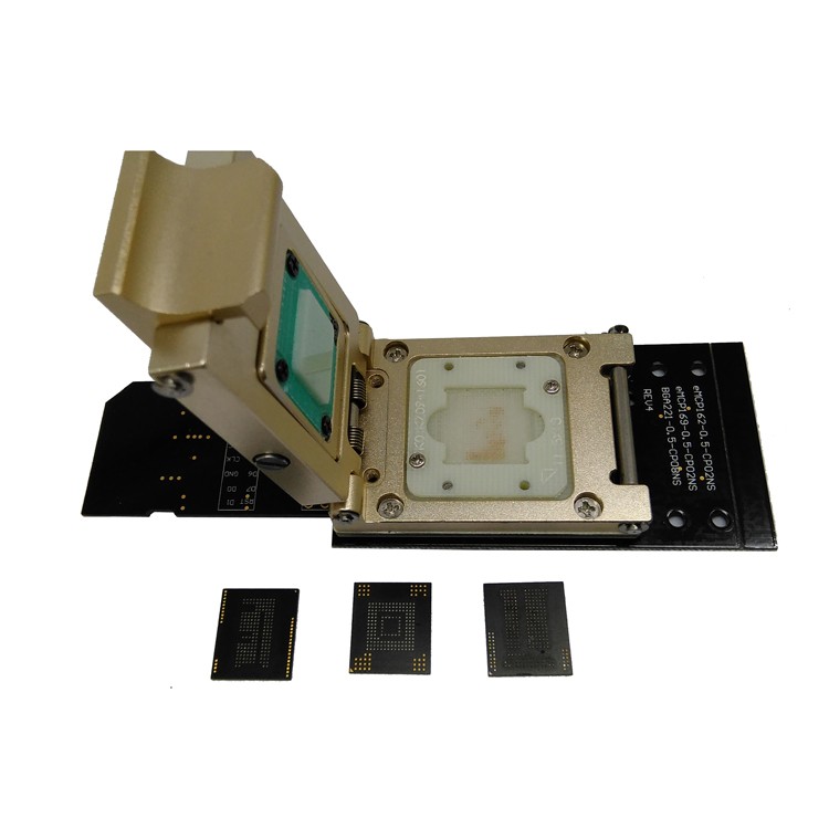 3 IN 1 eMMC153/169 eMCP162/186 eMCP221 alloy Pogo Pin Test Socket 