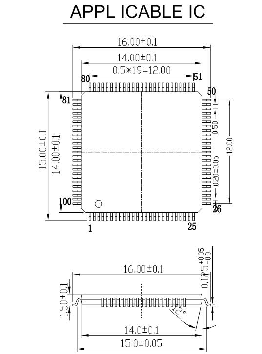 TQFP100 FQFP100 QFP100 to DIP100 Programming Socket
