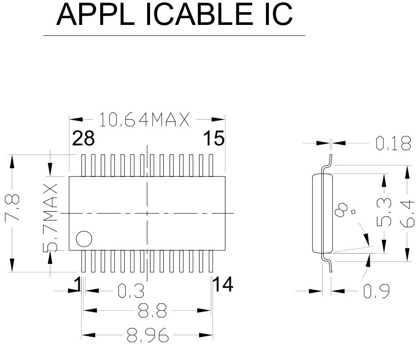 SSOP28 TSSOP28 Burn in Socket Pin 