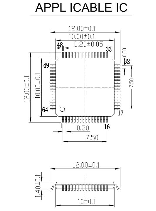 QFP64 TQFP64 LQFP64 Open top Structure Burn in Socket 