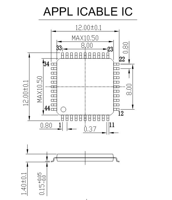 TQFP44 FQFP44 QFP44 to DIP44 Double-Board Programming Socket 