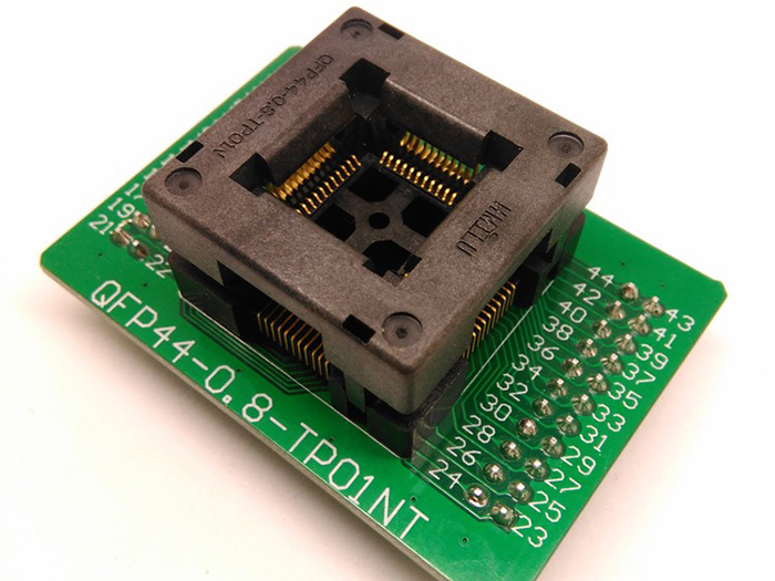 TQFP44 FQFP44 QFP44 to DIP44 Double-Board Programming Socket TQFP44 FQFP44 QFP44 to DIP44 Double-Board Programming Socket