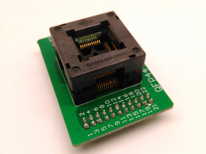 TQFP44 FQFP44 QFP44 to DIP44 Double-Board Programming Socket