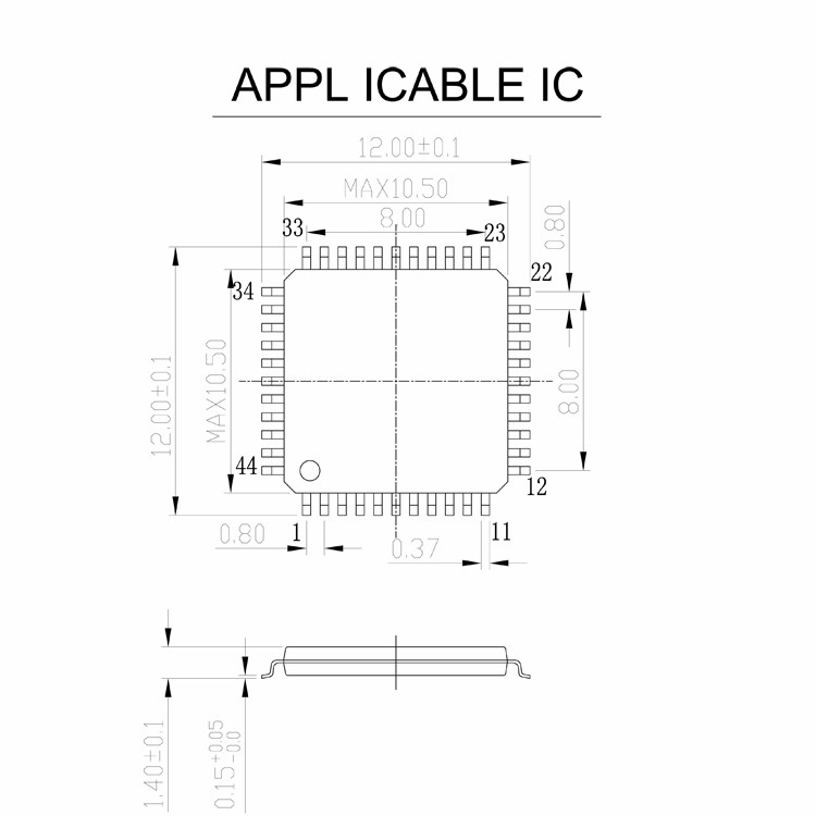 TQFP44 FQFP44 QFP44 to DIP44 Double-Board Programming Socket