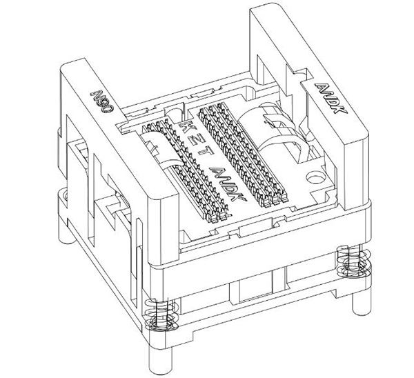 DDR2-0.8-60pin Burn in Test Socket Ball Pin Pitch 0.8mm DDR DIMM