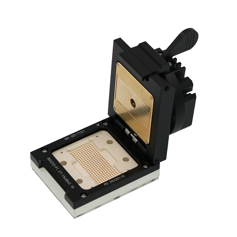 BGA253-1.27 knob clamshell burn in socket